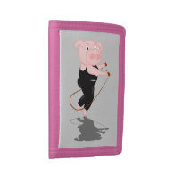 Cute Fat Pig Skipping Wallet