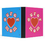 Cute Feminine & Girly Moms : Super Mom + Heart binders