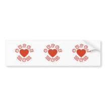 Cute Feminine & Girly Moms : Super Mom + Heart Bumper Stickers