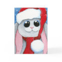 Cute Festive Bunny Rabbit Christmas Card