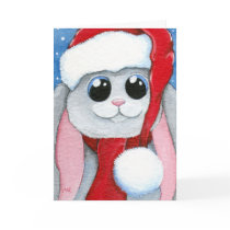 Cute Festive Bunny Rabbit Christmas Card