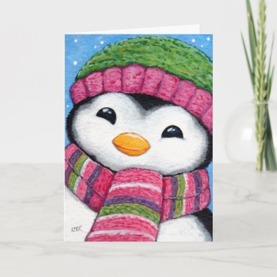 penguin christmas cards