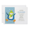 Cute Festive Penguin | Holiday Party Invitation