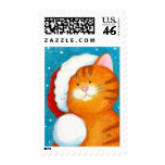 Cute Festive Xmas Orange Tabby Cat - Medium