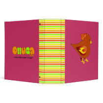 Cute fire bird vinyl binders