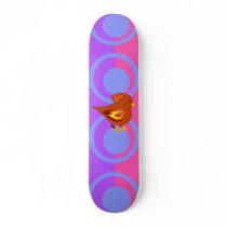Cute fire bird skate deck