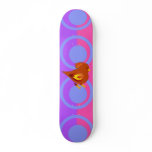 Cute fire bird skate deck