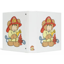 Cute Fireman Firefighter Bear Binders