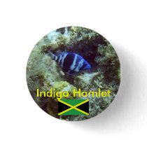 Cute Fish,  Indigo Hamlet, Jamaica buttons