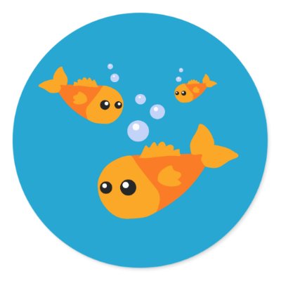 Cute Fish Round Sticker
