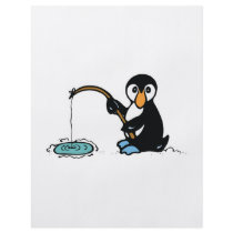 cute fishing penguin personalized flyer