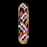 Cute Flaming Skulls skateboards