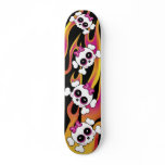 Cute Flaming Skulls Skateboard Decks