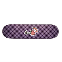 Cute Flamingo; Purple Skate Deck