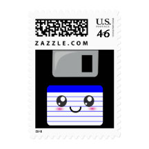 Cute Floppy Disk - Blue stamps Briefmarken