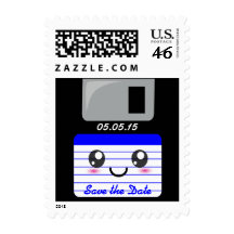 Cute Floppy Disk Save the Date Stamps Briefmarken