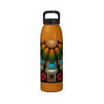 Cute Floral Abstract Vector Art Bottle Water Bottles