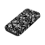 Cute Floral Black Damask iPhone 4 Casemate