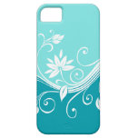 Cute Floral iPhone Barely There Cover Blue iPhone 5 Covers