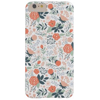 Cute Floral Pattern Girly Barely There iPhone 6 Plus Case