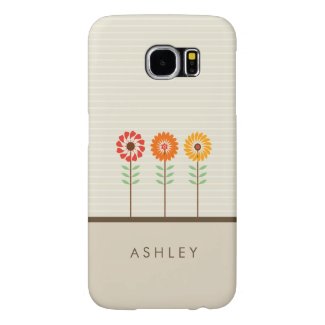 Cute Floral Sun Flowers Pattern - Natural Stylish Samsung Galaxy S6 Cases