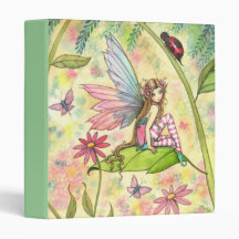 Cute Flower Fairy and Ladybug Binder
