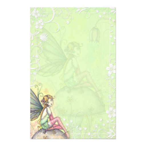 Cute Flower Fairy Fancy Stationery Zazzle