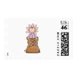 Cute Flower Kid in Shoe Postage