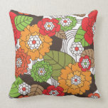 Cute  flower leaf autmn retro pattern pillows
