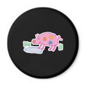 cute flower pig drawing magnets