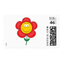 Cute Flower Smiley Face postage by doonidesigns Cute Flower Smiley Face postage