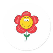 Cute Flower Smiley Face stickers by doonidesigns Cute Flower Smiley Face stickers