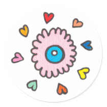 Cute Flower with Hearts stickers by ShouShou Cute Flower with Hearts stickers