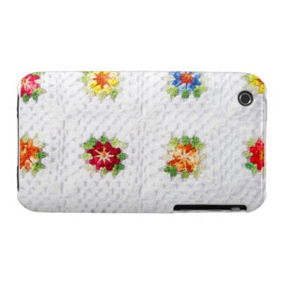 Cute Flowers Plaid iPhone 3 Case-Mate Cases