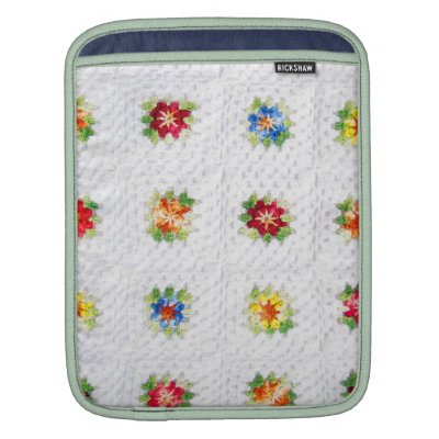 Cute Flowers Plaid Sleeves For iPads