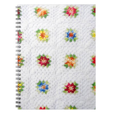 Cute Flowers Plaid Spiral Notebook