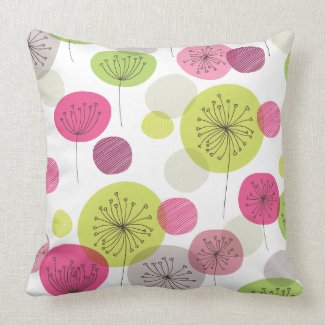 Cute flowers retro abstract pattern design pillows
