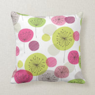 Cute flowers retro abstract pattern design pillows