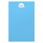 Cute fluffy baby seal stationery