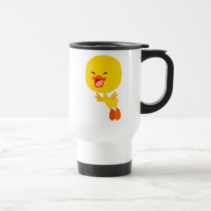 Cute Flying Cartoon Duckling Commuter Mug