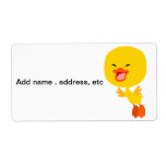 Cute Flying Cartoon Duckling Shipping Label labels