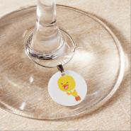 Cute Flying Cartoon Duckling Wine Charm