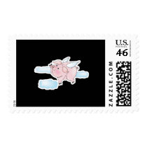 cute flying pig stamps