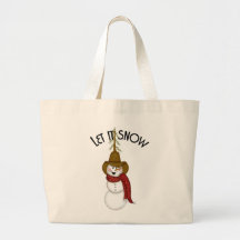 Cute Folk Art Cowboy Snowman Bags