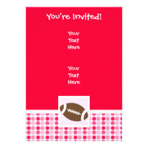 Cute Football Custom Announcements