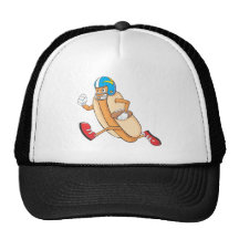 Cute Football Hotdog Running Goal Shirt Mesh Hat