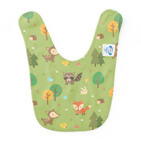 Cute Forest Woodland Animal Pattern For Babies Bibs