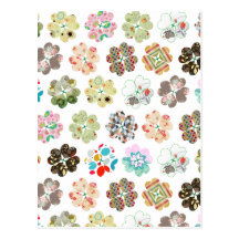 Cute four leaf clover heart shapes post cards