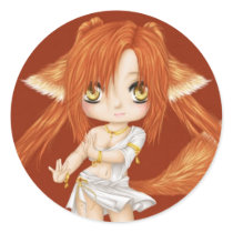 Cute Fox Girl Sticker