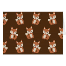 Cute Fox Pattern Cards
